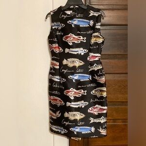 Oscar de la Renta Multi Fish Dress